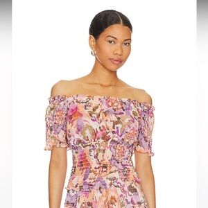 Misa Toulah Top in Sunset Blooms